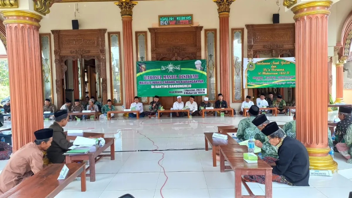 Kaji Fiqih Kontemporer, Majelis Wakil Cabang NU karanganyar Gelar Bahtsul Masail