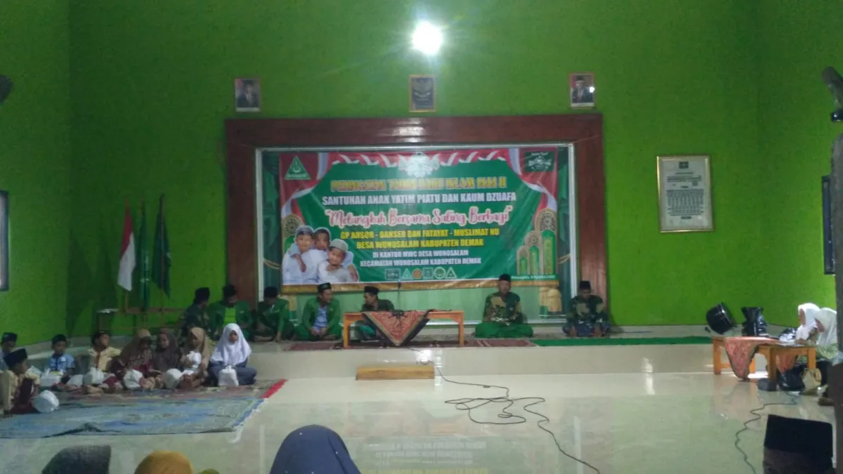 NU Ranting Wonosalam Beri Santunan Anak Yatim Dan Dhuafa’