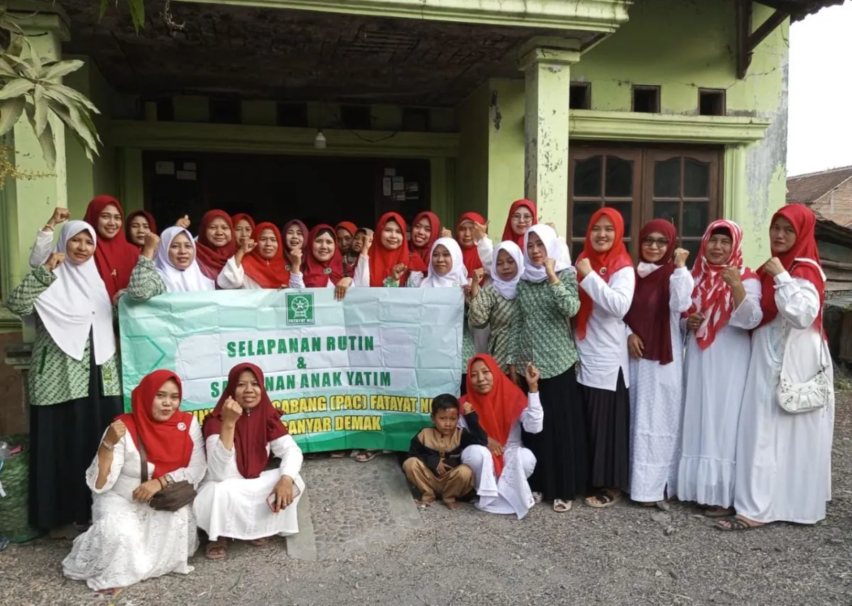 Meriahkan HUT Kemerdekaan RI Ke-78, Fatayat NU Karanganyar Demak Gelar Tahlil Kebangsaan dan Santunan Yatim