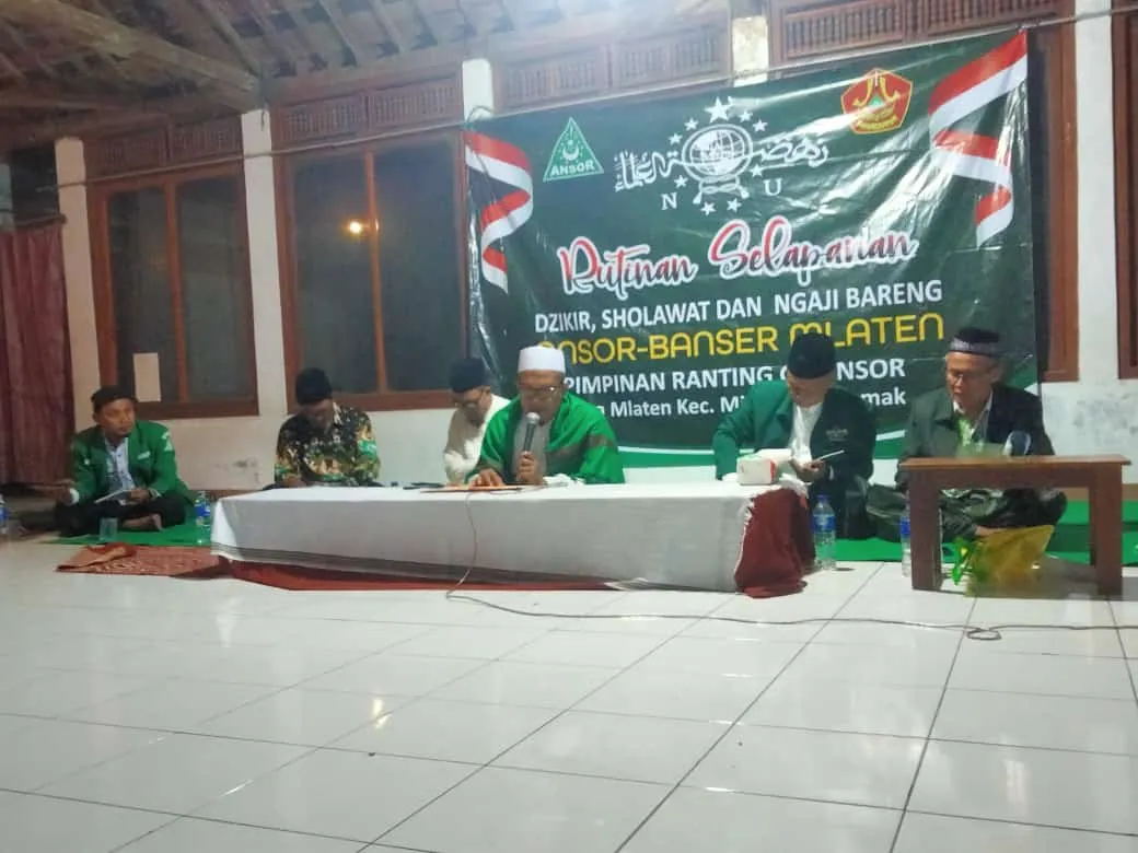 Gelar Selapanan, ANSOR Ranting Mlaten Kaji Kitab Risalah Ahlissunnah Wal Jama’ah