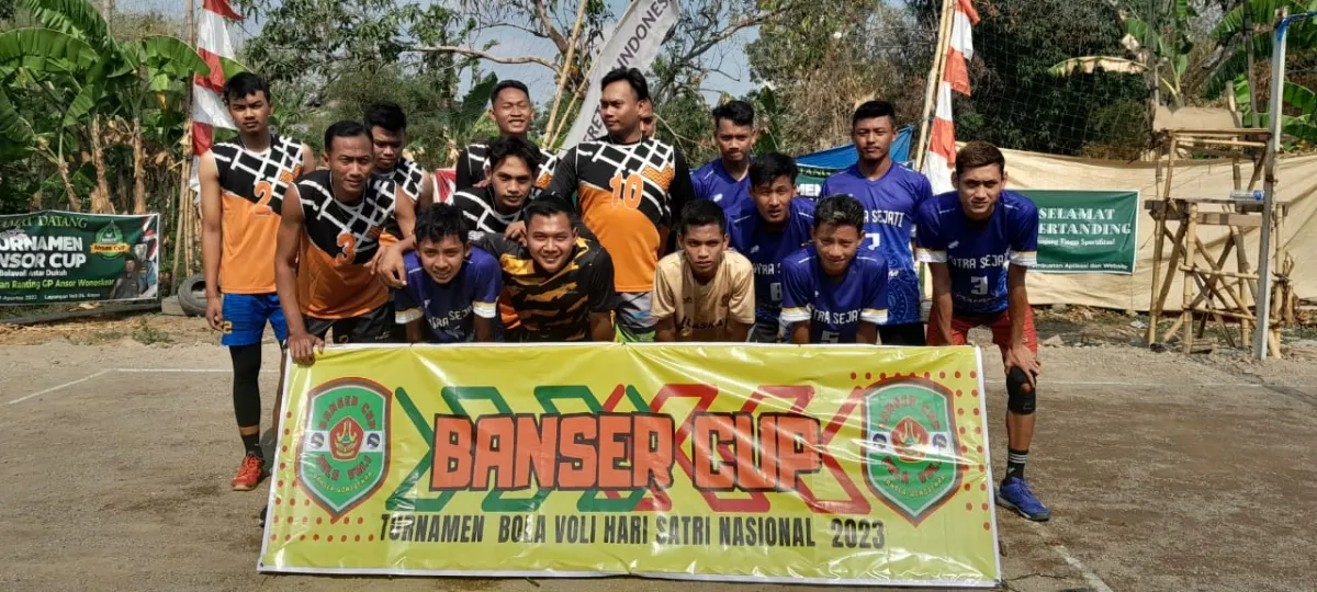 Sambut Hari Santri, GP Ansor Ranting Wonosekar Gelar Turnamen Bola Volly