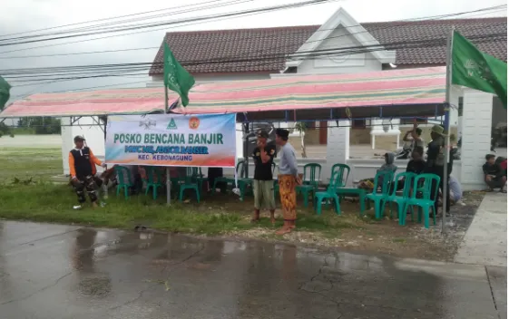 Terdampak Banjir, MWCNU Kebonagung Bersama Banomnya Buka Posko Bencana Banjir