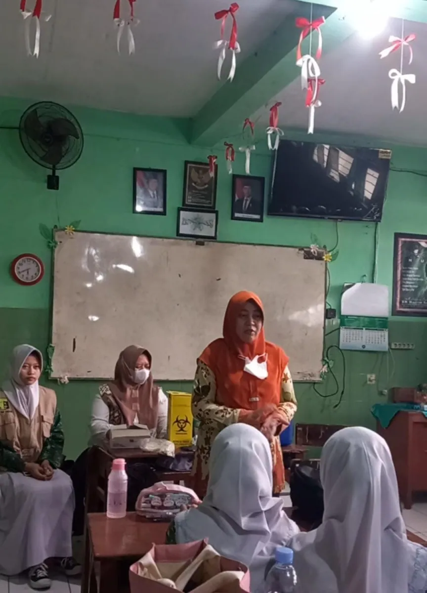 Wujudkan Deteksi Dini Penyakit, MTs NU Demak Gandeng Puskesmas Gelar Secrening
